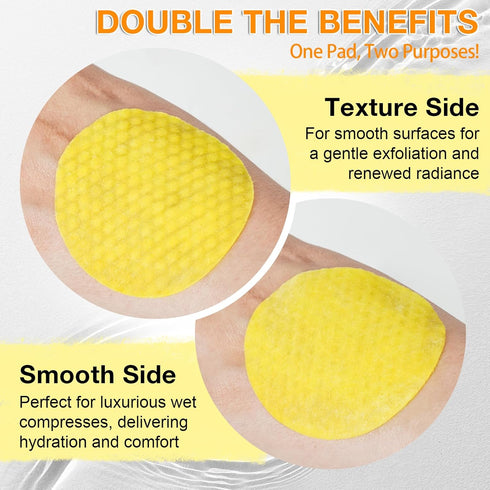 Kojic Acid Turmeric Cleansing Pads, Turmeric Cleansing Exfoliating Pads for Dark Spots, Turmeric Cleansing Pads For Face, Balance Skin Oil And Wat...