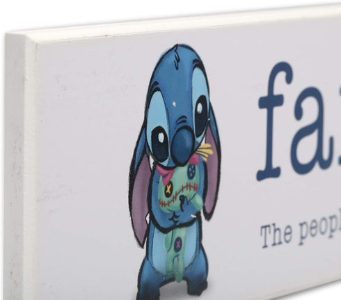 Disney Lilo and Stitch Ohana Family Definition Wood Plank Wall Decor - Cute Stitch Wall Art for Home Decorating...