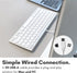Macally Small Wired Keyboard for Mac and Windows - 78 Scissor Switch Keys Compatible Apple Keyboard - USB Mini Keyboard That Saves Space and Looks...