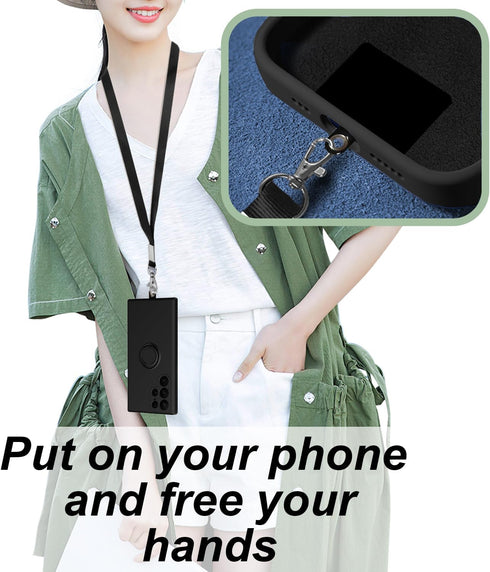 for iPhone 11 Case,with 360°Rotatable Ring Holder Kickstand & Strap Lanyard Premium Liquid Silicone Slim Anti-Scratch Shockproof Protective Case f...