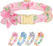 Beirui Cute Girl Dog Collars for Female Dogs, Floral Dog Collar with Spring Flower Patterns, Soft Pink Pet Collars for Small Medium Large Dogs(Pin...