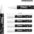 Timart 8 Pack White Chalk Markers, 6mm Liquid Chalk Markers for Chalkboards Signs, Blackboards, Windows, Glass- Reversible Tip, 24 Chalkboard Labe...