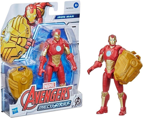 Avengers Hasbro Marvel Mech Strike 6-inch Scale Action Figure Toy Iron Man with Compatible Mech Battle Accessory, for Kids Ages 4 and Up...