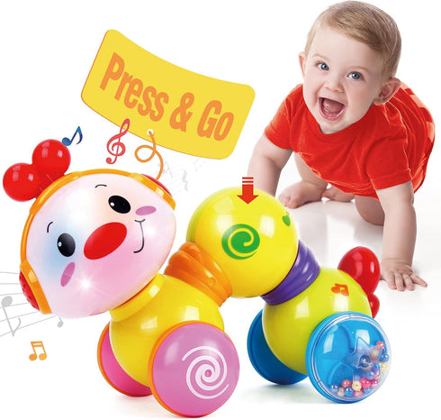Baby Toys 6-12 Months+ - Musical, Light up, Press and Go 6 Month Old Baby Toys 6 to 12 Months Crawling Toys for Babies Infant Tummy Time Toys 7 8 ...