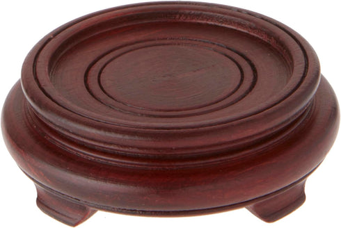 Bard's Dark Wood Decorative Base, 1.25" H x 3.5" W x 3.5" D (2.5" Display Diameter), Pack of 2...
