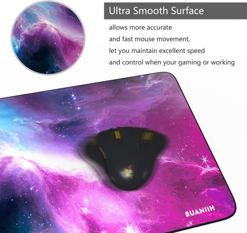 Gaming Mouse Pad, Extended Mouse Pad Large Mouse Pad with Anti-Slip Rubber Base and Durable Stitched Edges, Ultra Thick 3mm, XL Gaming Mouse Pad K...