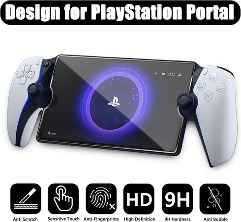 TQLGY 2 Pack Screen Protector for PlayStation Portal Remote Player 8 inch, Tempered Glass Screen Protector for PlayStation 5 PS Portal Handheld, U...