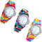 Lancardo Women's Quartz Watch Rhinestone Rainbow Color Silicon Jelly Fun Play Colorful Casual Dress Wrist Watches...