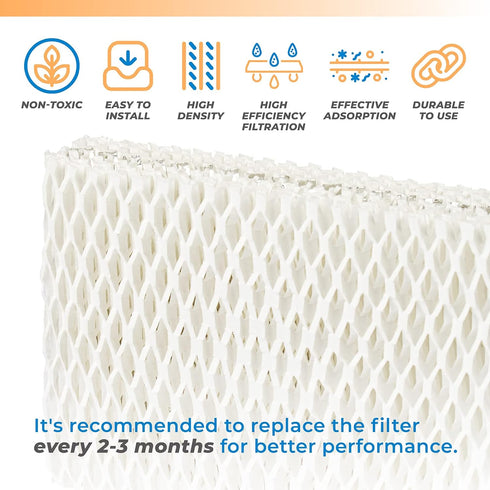 ANTOBLE 2 Pack WF813 Humidifier Filter Replacement for ReliOn RCM-832 RCM-832N, ProCare PCWF813 PCWF-813 PCCM-840 PCCM-832N, Equate EQWF813 EQ 2119-UL Cool Mist Humidifier Filters