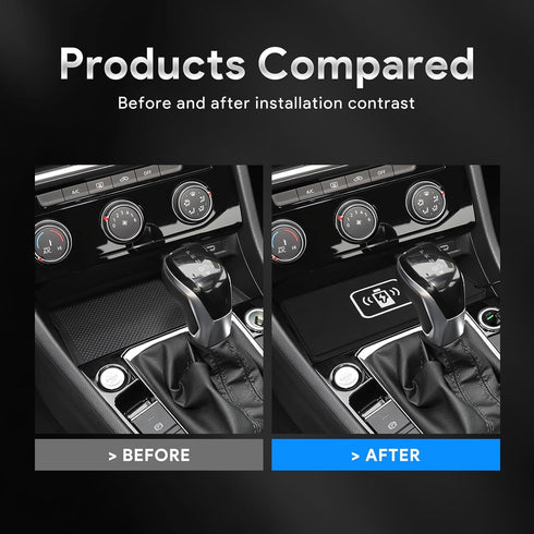 Compatible with Volkswagen Jetta Sprint 2019 2020 2021 2022 2023 Wireless Charger Pad Silicone Dual Charging Ports 15W Adapter for Smartphone Phon...