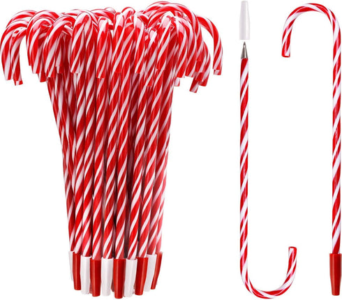7 Inch Candy Cane Pen Christmas Pens with Black and Blue Ink for Christmas Holiday New Years Home Decor Party Gift (48)...