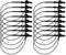 Perco 3 Inch Black Hang Tag Snap Lock Pins - 1,000 Pieces - Professional-Grade Security Loop Plastic Fasteners for Impeccable Tag Attachment...