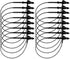 Perco 3 Inch Black Hang Tag Snap Lock Pins - 1,000 Pieces - Professional-Grade Security Loop Plastic Fasteners for Impeccable Tag Attachment...