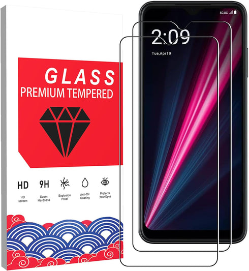 2 Pack Screen Protector for T-Mobile Revvl 6 Pro 5G Tempered Glass Film, 9H Hardness, Case Friendly, Easy Installation Bubble Free 3D Touch Suppor...