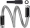 Metal Short Lead Hose 10FT, 5/8" Diameter, Stainless Lead Water Hose with Adjustable Nozzle, Heavy Duty Small Hoses for Yard, Outdoor - Flexible, ...