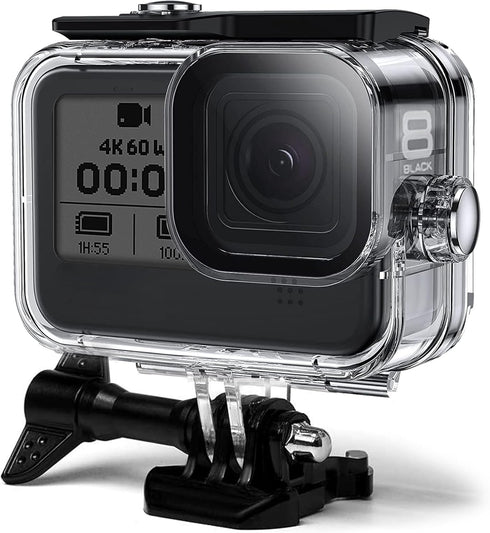 FitStill 60M Waterproof Case for Go Pro Hero 8 Black, Protective Underwater Dive Housing Shell with Bracket Accessories for Go Pro Hero8 Action Ca...