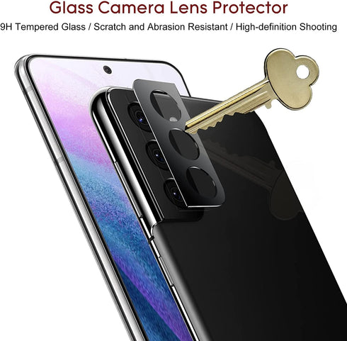 Tempered Glass Front Screen Protector Compatible with Samsung Galaxy Z Fold 3 5G+ 2X Privacy Inner Soft Protector+ 2X Camera Lens Protector+ 2X Si...