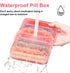 Odaro Pill Organizer 3 Times a Day - Portable Weekly Medicine Box, Waterproof Weekly Medicine Box for Fish Oils, Vitamin, Supplements (Pink)......