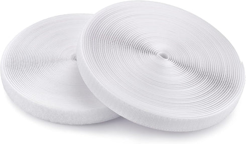 0.75 Inch x 37 Feet Sew On Hook and Loop Tape, Non-Adhesive Back Heavy Duty Nylon Strips Fabric Fastener, Non-Adhesive Interlocking Tape, Suitalbe...