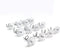 FRESH IDEAS Dust Ruffle, Spiral Push Pins to Keep Skirt in Place Bedding Accessories, Set of 12, White...