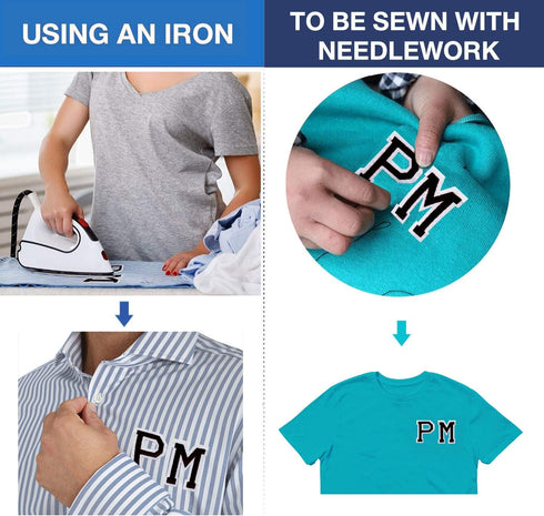 Iron on Letter Patches 52 Pieces,bfuee Letter Patches Alphabet Embroidered Patch A-Z,for Hats Shirts Jeans Bags Black...