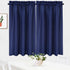 Tier Curtains,Waffle Weave Textured Tailored Short Curtains for Bathroom Waterproof Window Covering Kitchen Cafe Curtains - 30" x 45", Navy Blue, ...