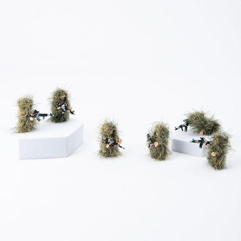 Military Camouflage Soldiers Figures, Action Minifigures in Jungle Fatigues, Special Forces Soldier Figures in Ghillie Suit with Weapons and Acces...