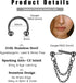 Besteel 20PCS Septum Rings 16G Hypoallergenic Surgical Steel Hinged Clicker Nose Rings Hoops for Women Men Cute CZ Dangle Horseshoe Lip Helix Trag...