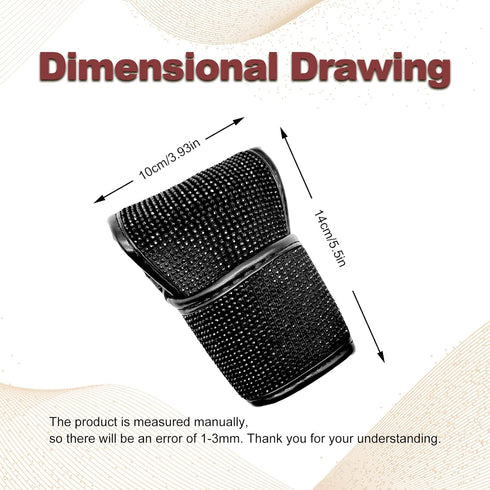 Auto Gear Shift Knob Cover Bling Car Knob Gear Stick Protector PU Leather Shift Gear Cover with Bling Interior Accessories Interior Accessories Un...