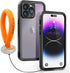 inkolelo Compatible with iPhone 14 Pro Max Waterproof Case, Built-in Screen Full-Body Protector with Floating Strap IP68 Waterproof Case- Matte Bl...