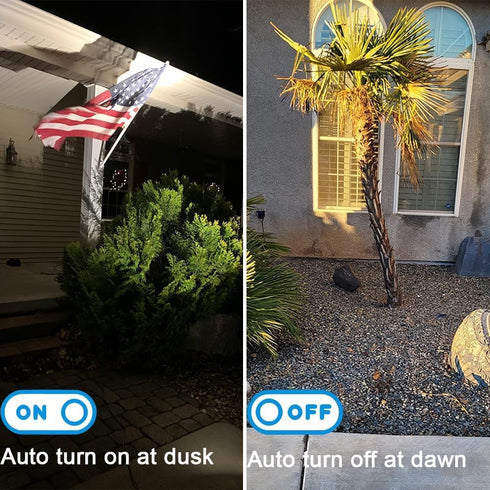 10W Dusk to Dawn Outdoor LED Spotlight Plug in with Photocell Sensor for House Flag Yard Tree Garden, 3000K 1000LM Warm White 120V Landscape Light...