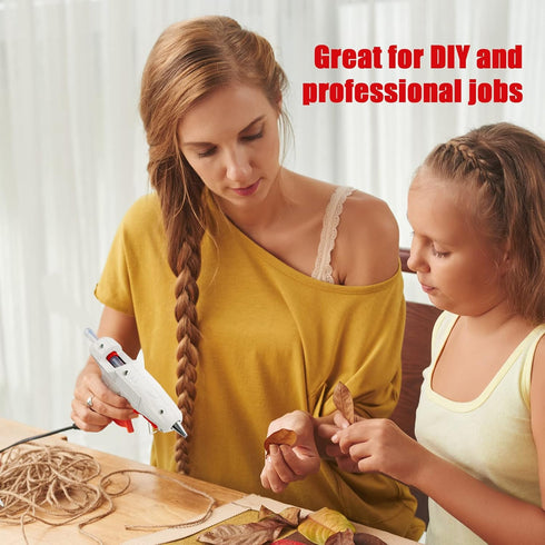 Full Size Glue Gun Kit - 40W High Temperature Hot Glue Gun with 10pcs Glue Sticks for DIY & Craft projects, Home decor…...