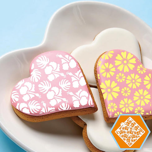16 Pcs 5.5x5.5in Cookie Stencil Baking Stencils for Royal Icing Cookies, Airbrush Cookies; Sugar Cookie Stencils,Craft Painting Stencil, Stencil G...