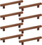 Semetall 8Pcs Walnut Wood Drawer Pulls,5 inch Hole Center Pull Handles Wood,Wooden Handles for Dresser Drawers,Cabinets,Kitchen,Wardrobe...