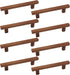 Semetall 8Pcs Walnut Wood Drawer Pulls,5 inch Hole Center Pull Handles Wood,Wooden Handles for Dresser Drawers,Cabinets,Kitchen,Wardrobe...