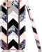 BAISRKE Shiny Rose Gold Wave Geometric Marble Case Slim Soft TPU Rubber Bumper Silicone Protective Phone Case Cover Compatible with iPhone 8 / iPh...