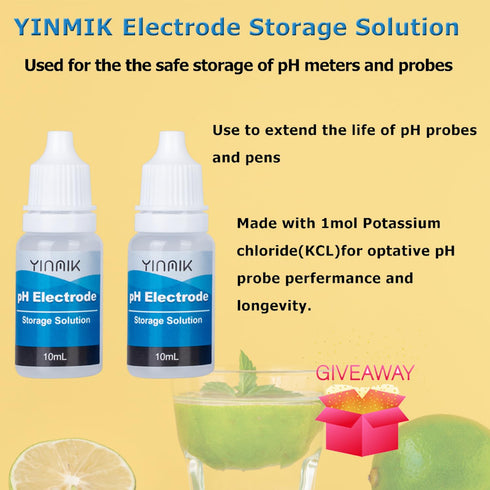 pH Meter Calibration Solution Kit(4.00,7.00&10.01) with pH Electrode Storage Solution Kit,3 Bottles pH Calibration Buffer Solution and 2 bottels K...