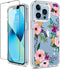 GiiKa for iPhone 13 Pro Case with Screen Protector, 6.1 inch Clear Full Body Shockproof Protective Floral Girls Women Hard Case with TPU Bumper Co...