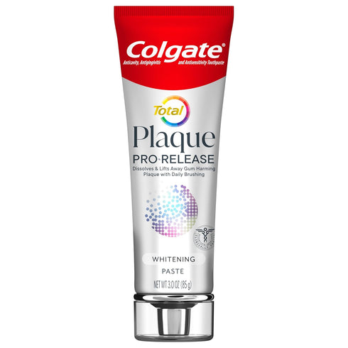 Colgate Total Plaque Pro Release Whitening Toothpaste, 2 Pack, 3.0 Oz Tubes...