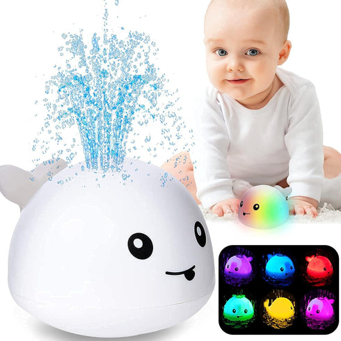 ZHENDUO Baby Bath Toys, Rechargeable Bath Toys, Whale Spray Water Bath Toy, Sprinkler Bathtub Shower Toys for Toddlers Kids Boys Girls, Pool Toy f...