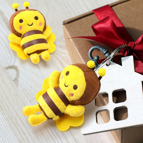 8 Pcs 5 Inch Stuffed Bees Plush Soft Bees Small Bee Stuffed Animal Realistic Cartoon Little Honey Bee Stuffed Toy Adorable Bee Doll for Bee Birthd...