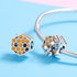 Bee Honeycomb Charm Beads 925 Sterling Silver Beads Fit for European Charm Bracelet...