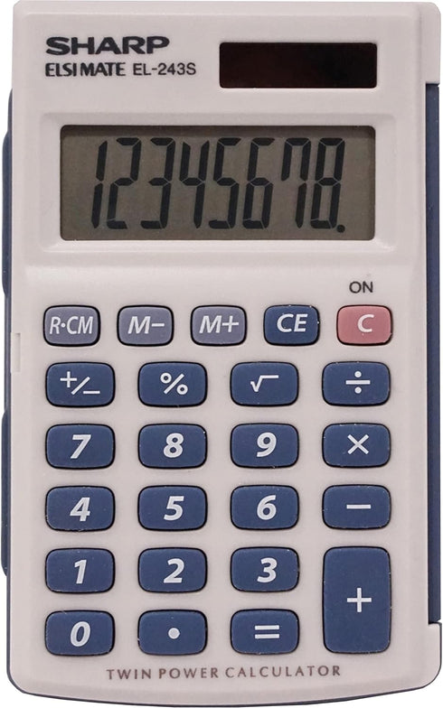 Sharp Calculators EL-243SB 8-Digit Pocket Calculator...