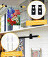 Wall Garden Flag Stand Holder Pole with 2 Stoppers for 12 x 18 Outside Small Flags Décor, One Piece Wall Mounted Metal Garden Flag Scroll Hanger f...