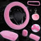Cute Fluffy Steering Wheel Cover Set, Warm Soft Fur Fuzzy Steering Wheel Covers for Women/Girls,Universal 15 Inch 1 Set 8 Pcs Furry Car Accessorie...