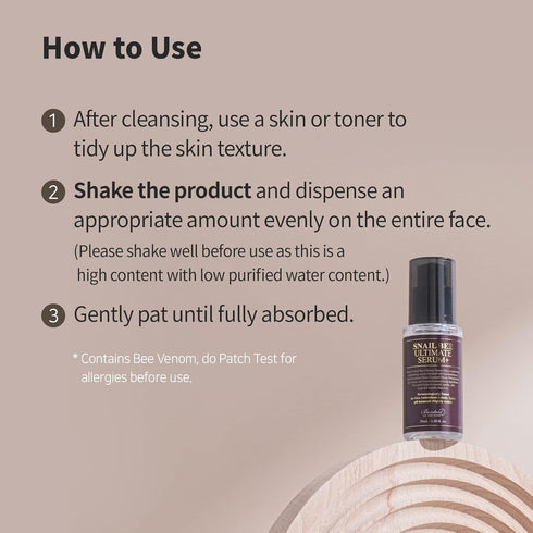 BENTON Snail Bee Ultimate Serum Plus 35ml (1.18 fl.oz.) - Snail Secretion Filtrate, Bee Venom, Tea Tree Leaf Water Contained Skin Nourishing & Soo...