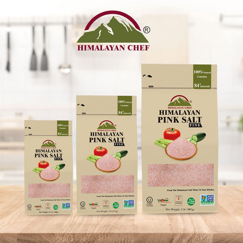 Himalayan Chef Pink Salt Fine, 2 Pounds (Pack of 1)...