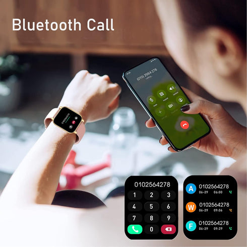 Smart Watch, 1.85'' HD Fitness Tracker Sport Smart Watches for Women Men with Call Heart Rate Blood Oxygen Sleep Track Step Counter 24 Sport Modes...