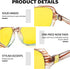 SIPHEW Night Driving Glasses for Women, Anti Glare Polarized Yellow Lens Night Vision Glasses for Nighttime/Rainy/Foggy....