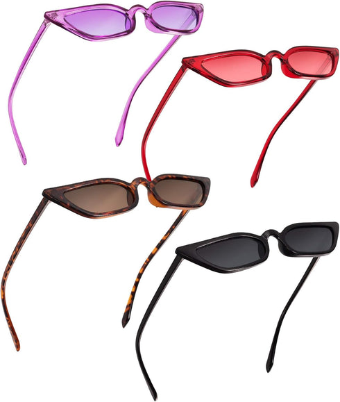 Zhanmai Retro Small Cat Eye Sunglasses Vintage Square Shade Women Cute Skinny Cat Eye Eyewear (7 Pairs)...